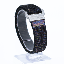 SOS Emergency Wristband Textile Black/Pink with QR Code & Swiss Data Platform