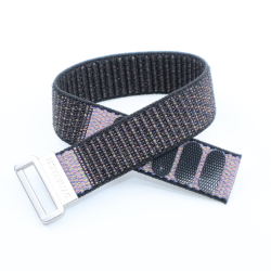 SOS Emergency Wristband Textile Black/Pink with QR Code & Swiss Data Platform