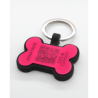 Swiss silicone dog tag with emergency contacts and health information.
