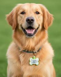 Pet-Tag SOS "Bone" Silicone Glow Green