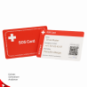 SOS Emergency Card with QR Code – Medical Emergency Card with RFID Protection