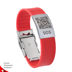 Medical Bracelet Silicone with QR Code | SOS Bracelet | DynaTag