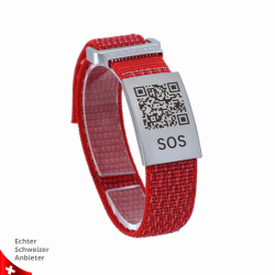 SOS Armband Textil mit QR-Code | Notfallarmband | DynaTag