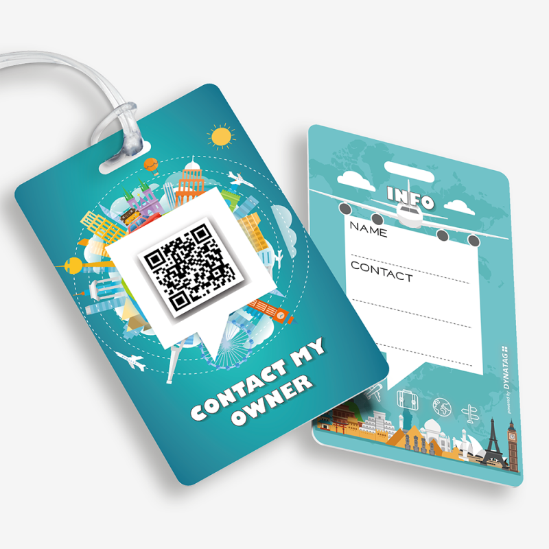 Kofferanhänger mit QR-Code | Gepäckanhänger | DynaTag