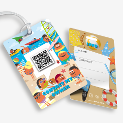 agagelabel met QR-code | Digitaal kofferlabel | DynaTag