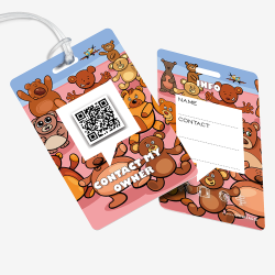 agagelabel met QR-code | Digitaal kofferlabel | DynaTag