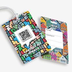 agagelabel met QR-code | Digitaal kofferlabel | DynaTag