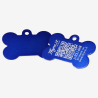 Dog tag bone shape aluminum – QR code pet ID with online profile