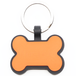 Silicone bone-shaped dog tag with laser engraving