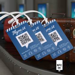 Gepäckanhänger mit QR und NFC | DynaTag