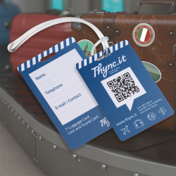 kofferlabel met QR en NFC | DynaTag