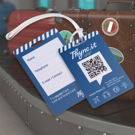 Luggage Tag with QR and NFC | DynaTag