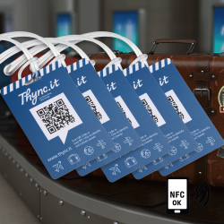 Gepäckanhänger mit QR und NFC | DynaTag