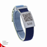 SOS Notfallarmband mit QR-Code aus Textil – Medizinisches Armband