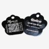 SOS Tiermarke Aluminium Pfote mit QR-Code & Lasergravur personalisiert