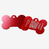 Hundemarke in Knochenform aus Aluminium mit QR-Code