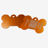 Ταυτότητα σκύλου σε σχήμα κόκαλου από αλουμίνιο με κωδικό QR