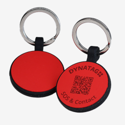 Medaglietta rotonda per animali in silicone con codice QR