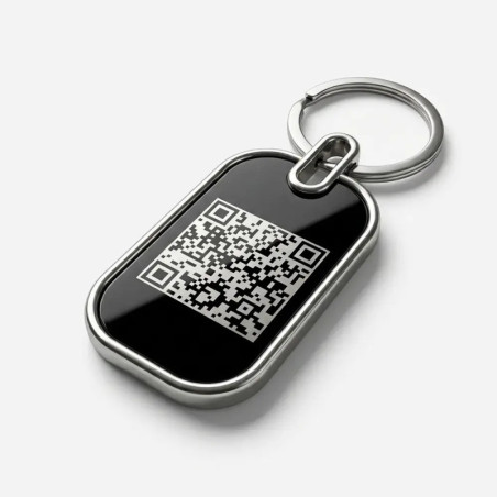 SOS Schlüsselanhänger mit QR-Code | Digitale Eigentums-ID | DynaTag