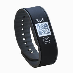 Medical ID Bracelet with QR Code & NFC | Silicone SOS Bracelet