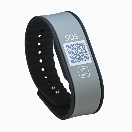 Medical ID Bracelet with QR Code & NFC | Silicone SOS Bracelet