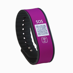 Medical ID Bracelet with QR Code & NFC | Silicone SOS Bracelet