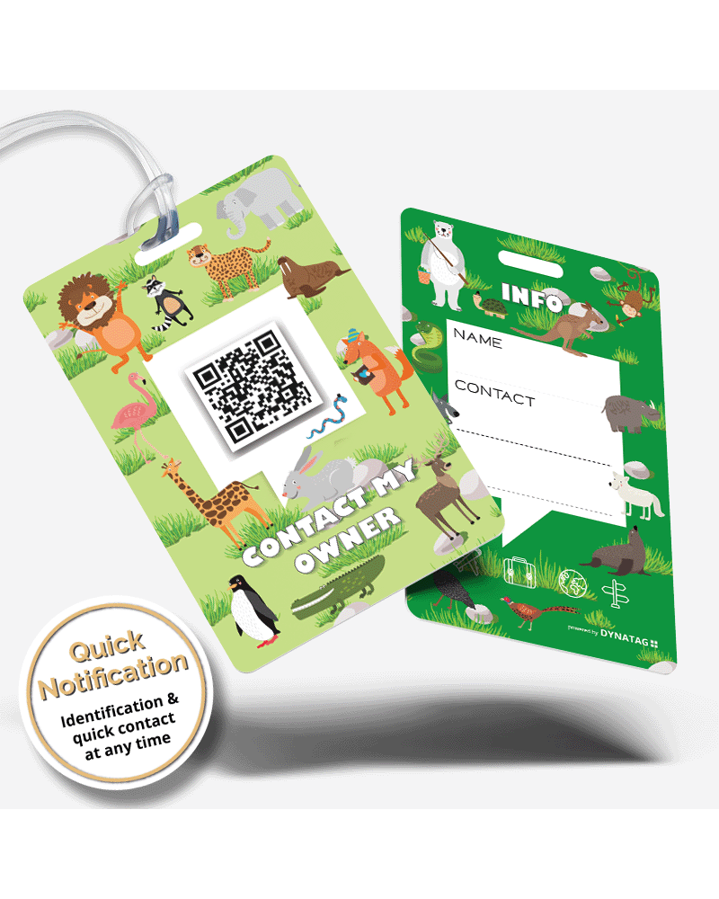 Luggage Tag with QR Code | Get It Back Fast | DynaTag
