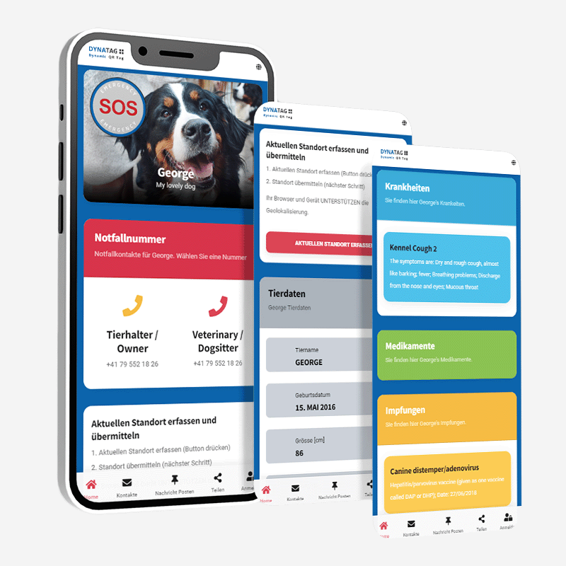 Hundemarke SOS "Knochen" Silikon Violett|4270000462559