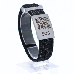 SOS Textil- Notfallarmband Weiss