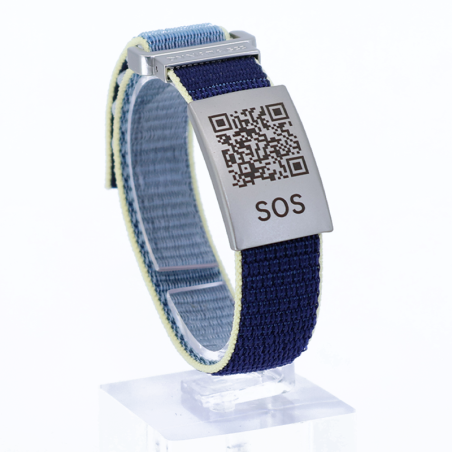 SOS textile emergency bracelet White