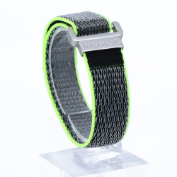 Ersatzarmband Textil Grau/Leuchtgelb