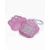SOS-Tiermarke "Pfote" aus Aluminium Pink mit QR-Code