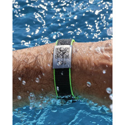 SOS Textil- Notfallarmband Weiss