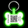 Pet-Tag SOS "Bone" Silicone Glow Green