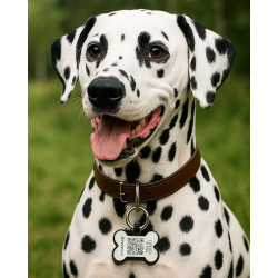 Silicone bone-shaped dog tag with laser engraving