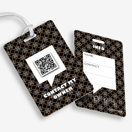 Gepäckanhänger mit QR-Code | Digitale Gepäck-ID | DynaTag