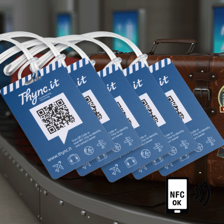 Gepäckanhänger mit QR-Code & NFC | Digitale Gepäck-ID | DynaTag