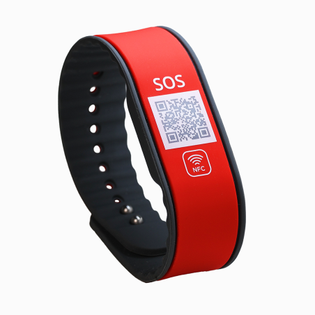 Medical ID Bracelet with QR Code & NFC | Silicone SOS Bracelet