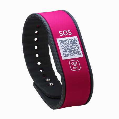 Medical ID Bracelet with QR Code & NFC | Silicone SOS Bracelet