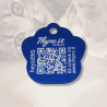 Pet Tag  "Paw" Alu Blue