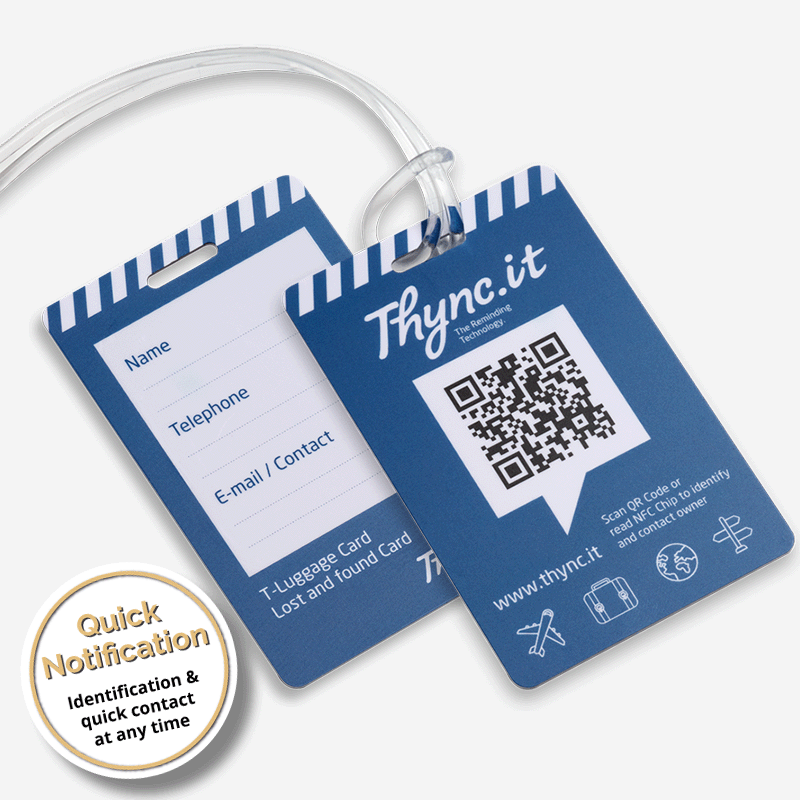 Luggage Tag with QR/NFC Triple Pack
