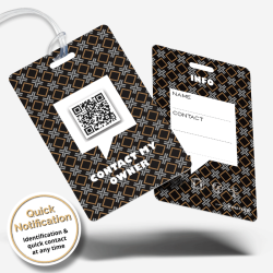 Luggage Tag Stylish Plaid