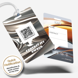 Luggage Tag Galactic Silver