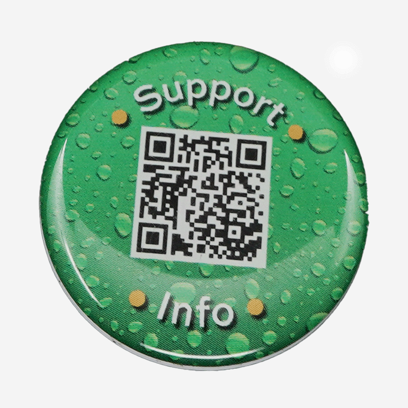 Dyna-Pin QR-NFC Support-Info - green