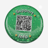Dyna-Pin QR-NFC Support-Info - green