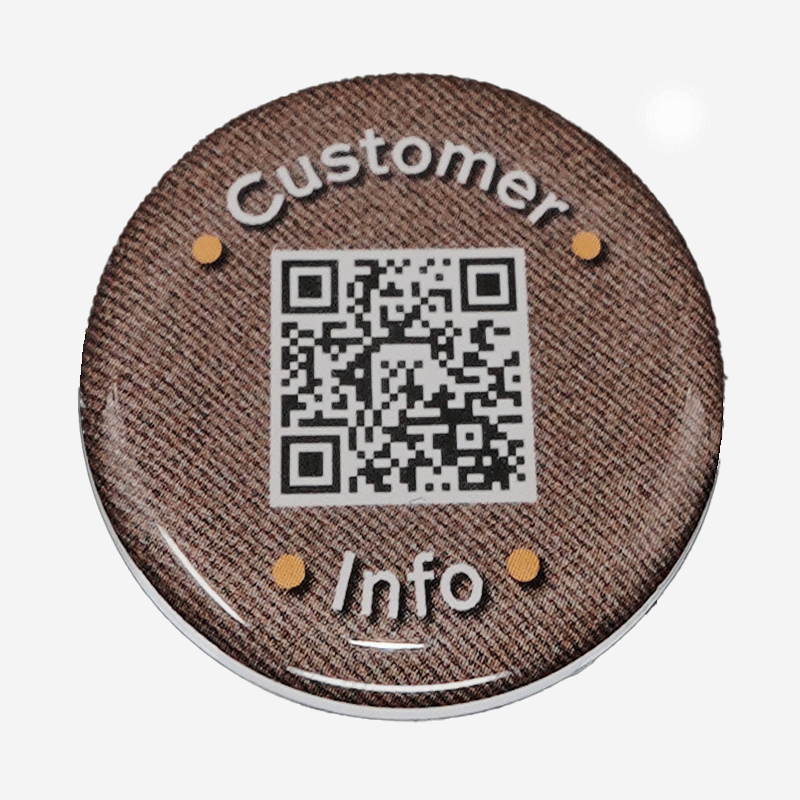 Dyna-Pin QR-NFC Customer -Info - brown