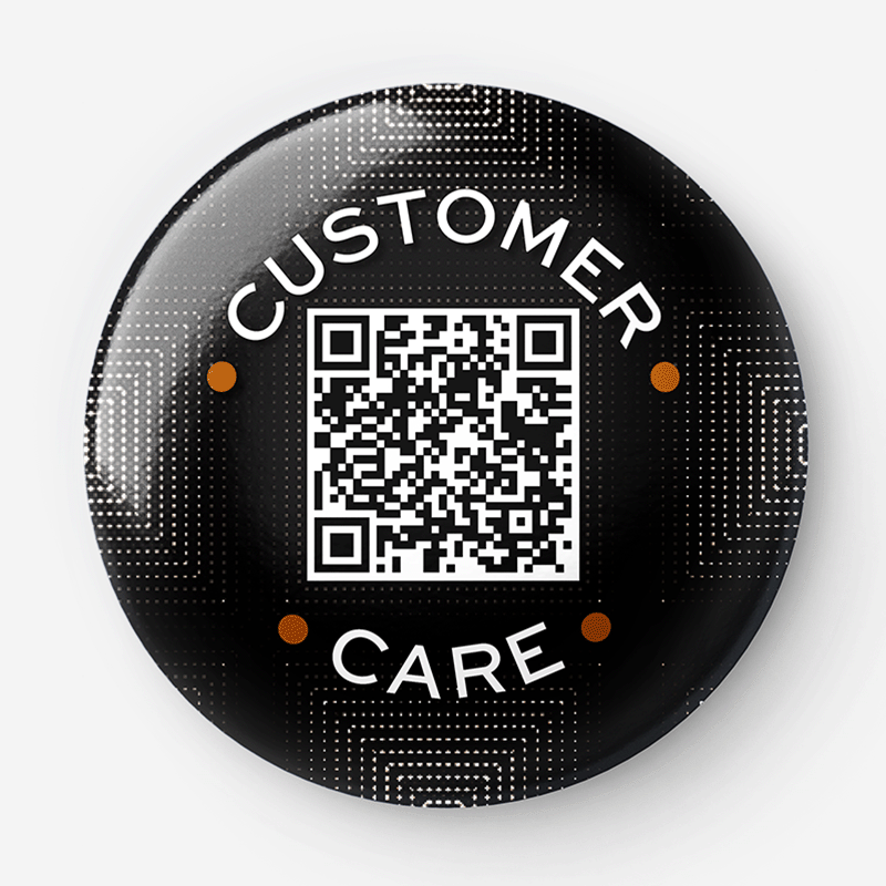 Dyna-Pin QR-NFC Customer-Care - black