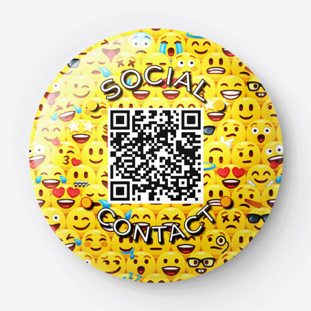 Dyna-Pin QR-NFC Social-Contact - gelb