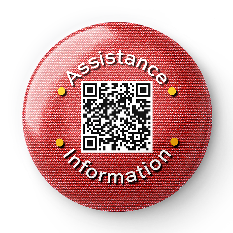 Dyna-Pin QR-NFC Assistance-Information - rot|4262465370869