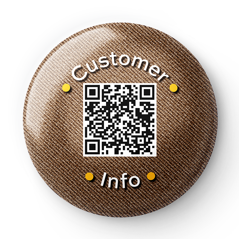 Dyna-Pin QR-NFC Customer -Info - brown